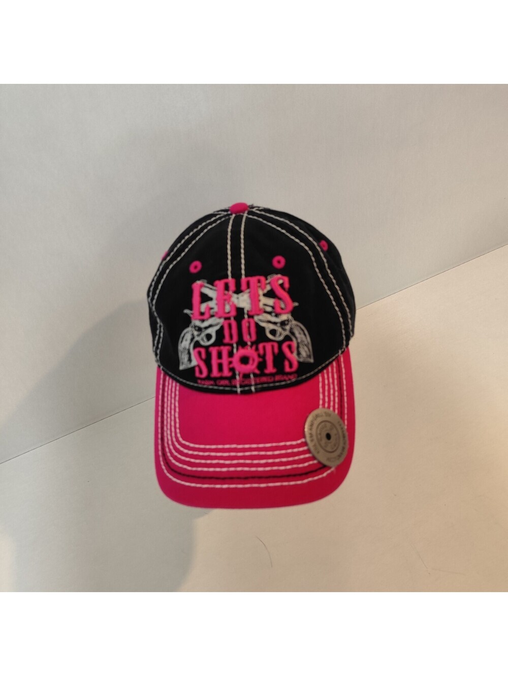 Farm Girl Authentic Brand Strapback Baseball Cap Lets Do Shots W/Bottle Opener